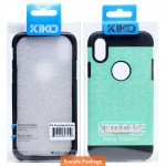 Wholesale iPhone Xr 6.1in Clear Armor Bumper Kickstand Case (Blue)